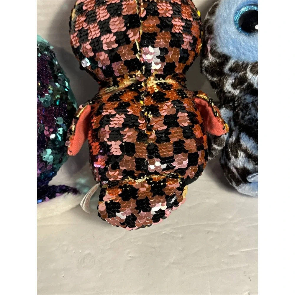 TY Flippables Sequin Plush - MOONLIGHT the Owl 9